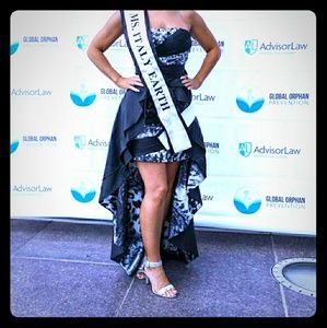 Wow satin & taffeta strapless dress